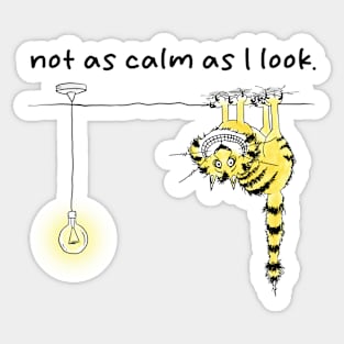 I'm Not As Calm As I Look Sticker